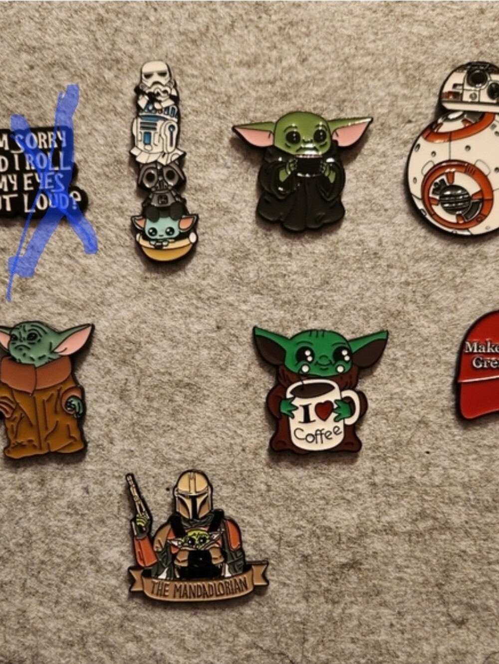 Star Wars Themed Enamel Pins SOLD AS EACH  1- 8